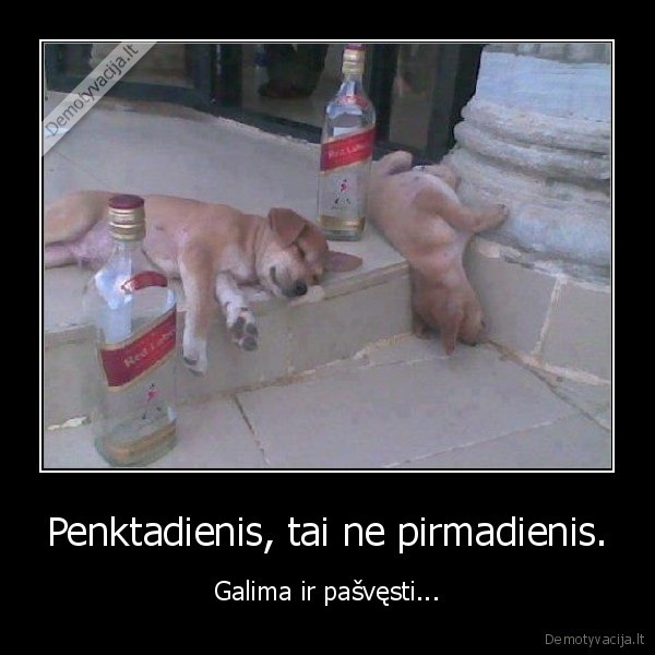 Penktadienis, tai ne pirmadienis.