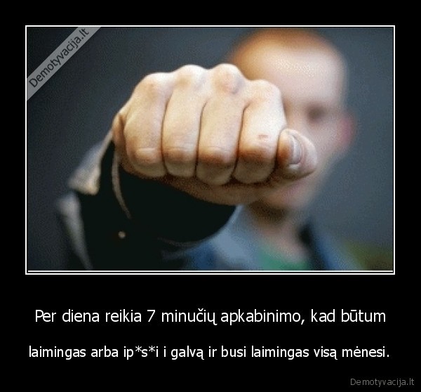 Per diena reikia 7 minučių apkabinimo, kad būtum