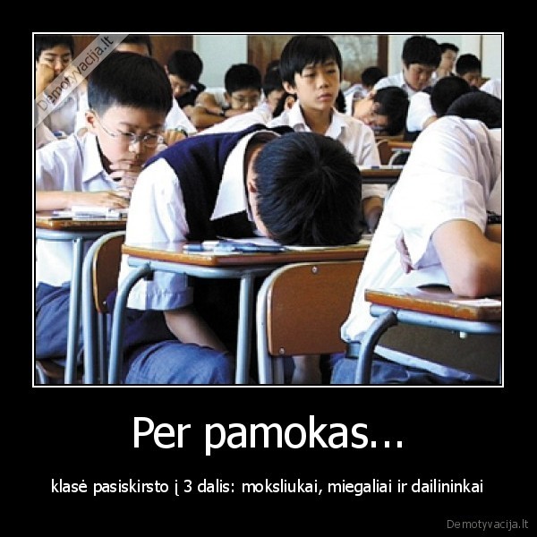 Per pamokas...