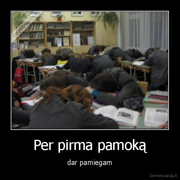 Per pirma pamoką