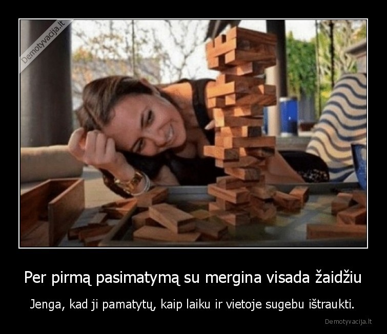 jenga,pasimatymas