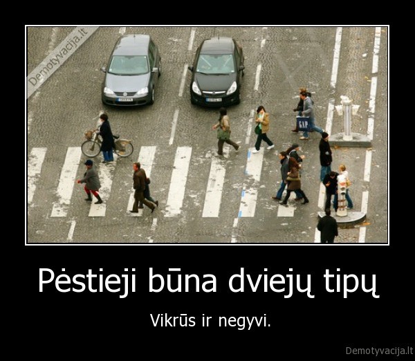 Pėstieji būna dviejų tipų