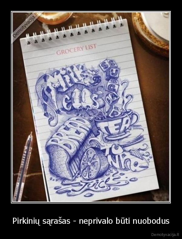 Pirkinių sąrašas - neprivalo būti nuobodus