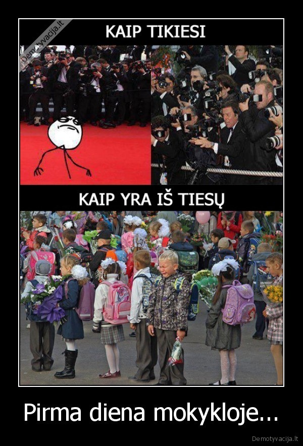 Pirma diena mokykloje...