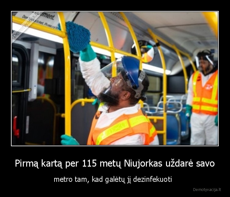 dezinfekcija,niujorkas,metro,karantinas,pandemija