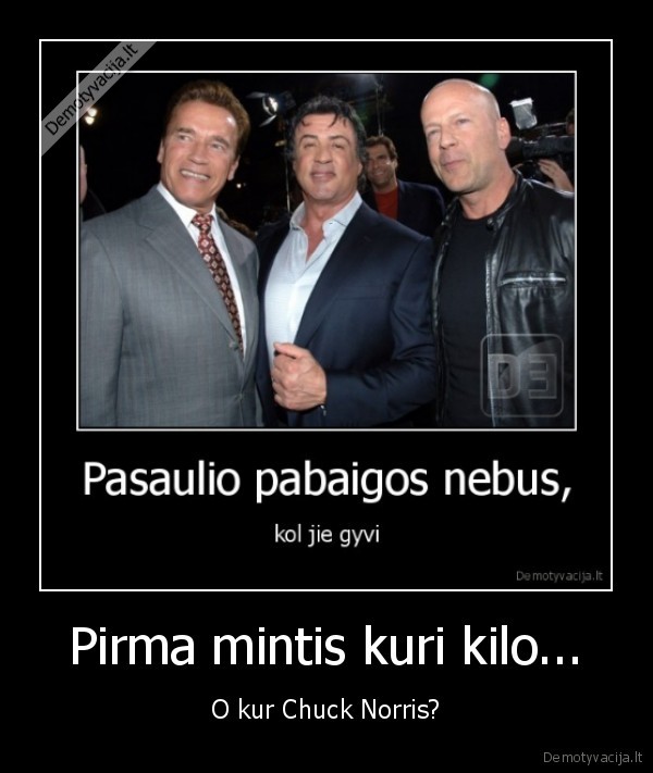 Pirma mintis kuri kilo...