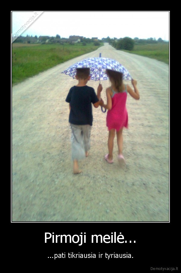 vaikai, pirmoji, meile