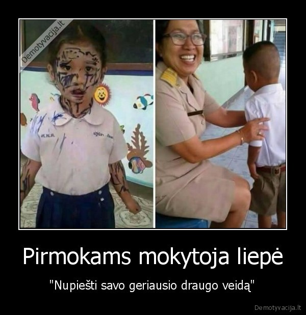 ispaisytas, veidas,pirmokai