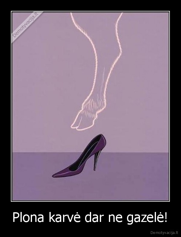 Plona karvė dar ne gazelė!