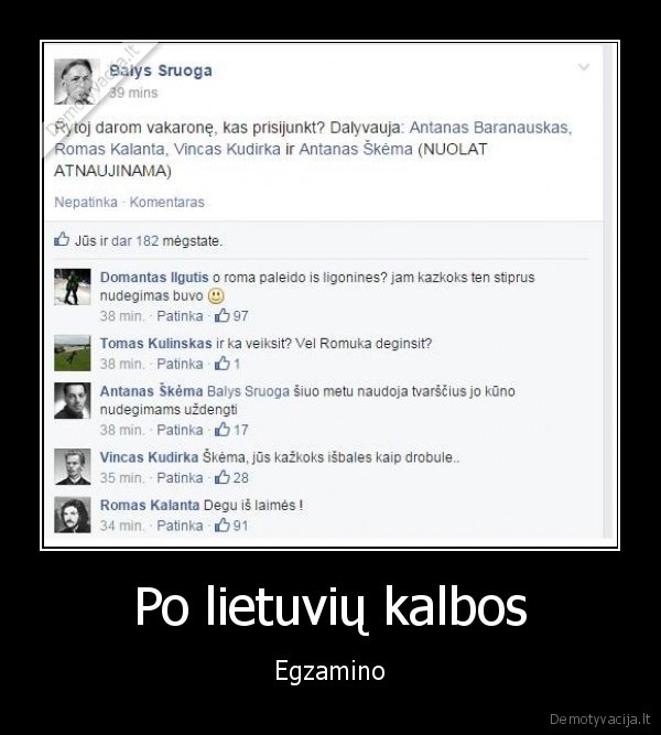 balys, sruoga,juodas, humoras