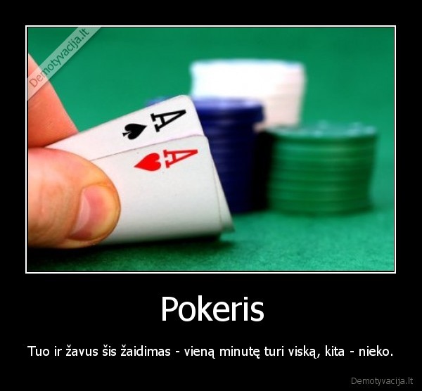 pokeris, laimi, pralaimi