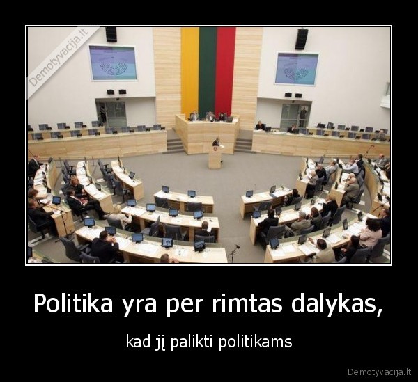 Politika yra per rimtas dalykas,