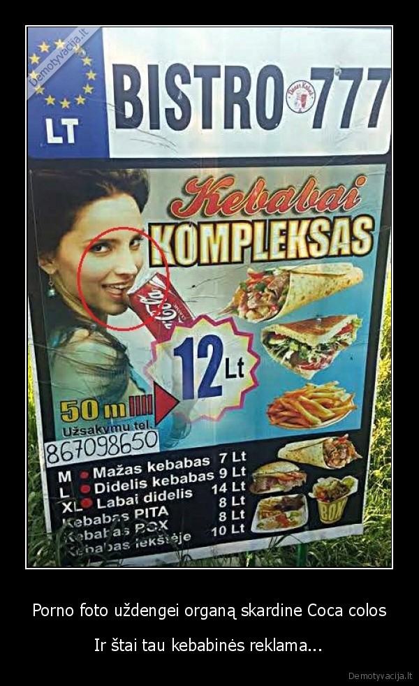 Porno foto uždengei organą skardine Coca colos