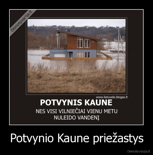 Potvynio Kaune priežastys