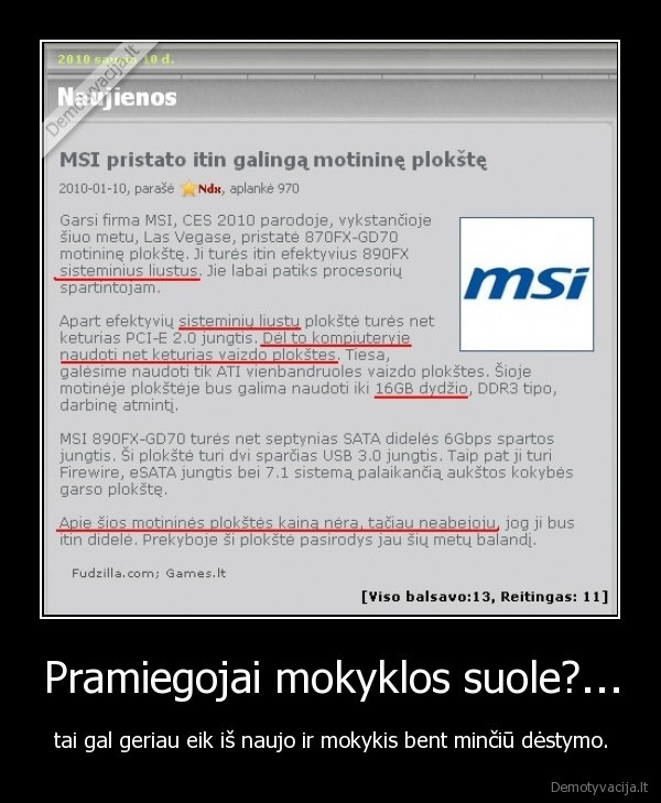 Pramiegojai mokyklos suole?...