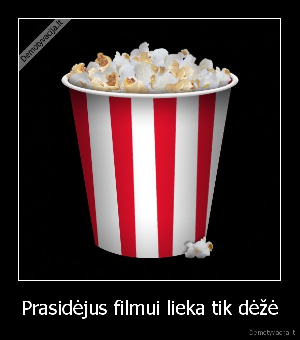 Prasidėjus filmui lieka tik dėžė