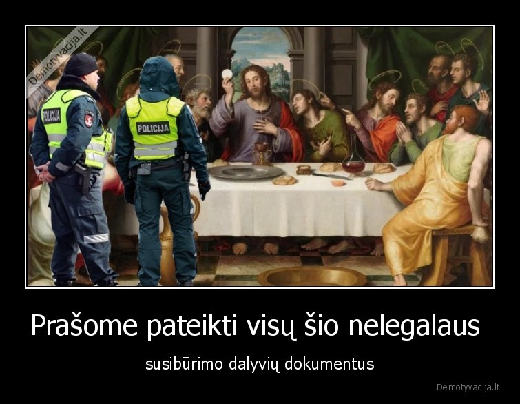 policija,karantinas,jezus,paskutine, vakariene
