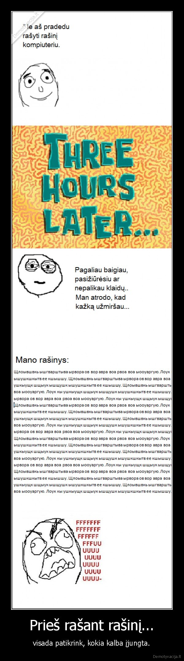 Prieš rašant rašinį...