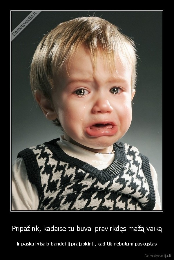 prisipazinimas,vaikas, verkia