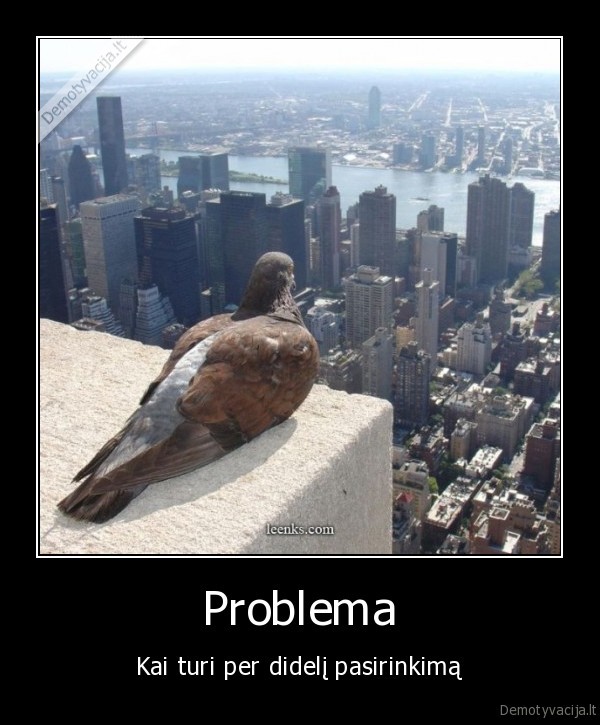 problema,didelis, pasirinkimas