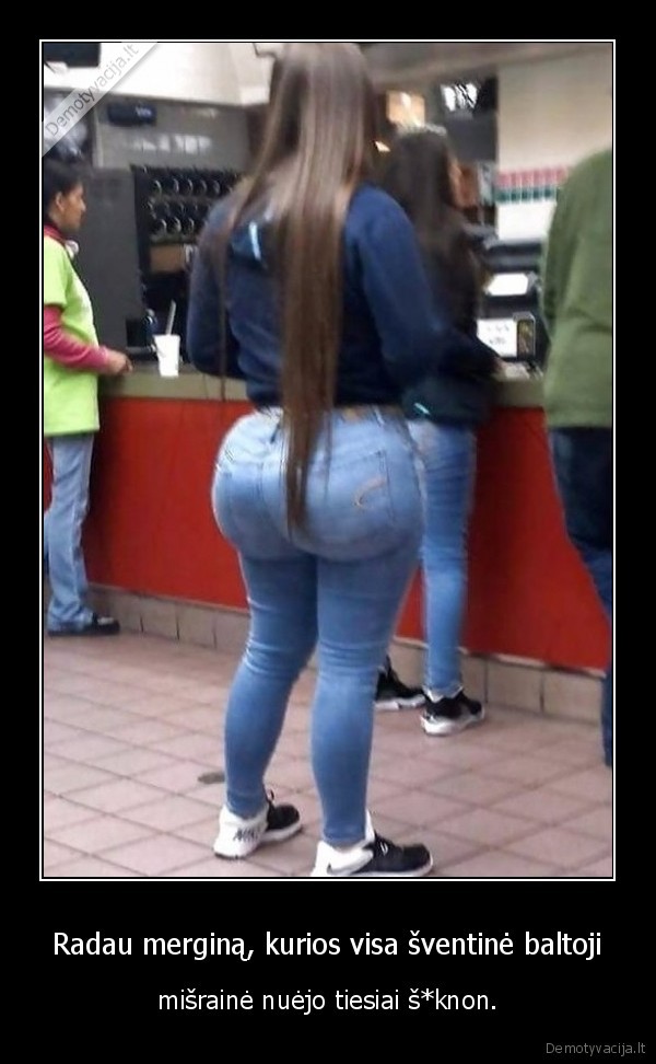 sikna,mergina,baltoji, misraine,dzinsai