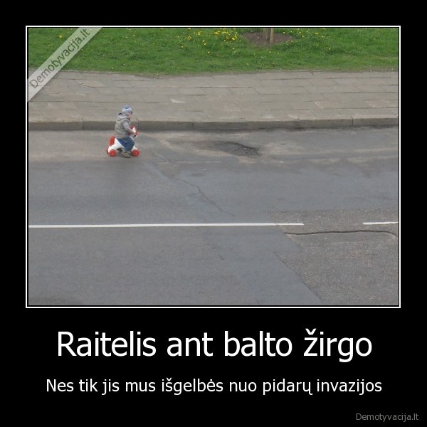 Raitelis ant balto žirgo