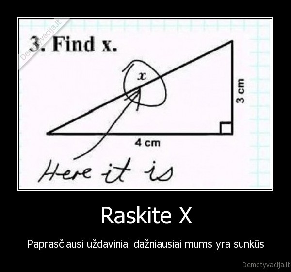 raskite,x,uzdavinys,mokykla