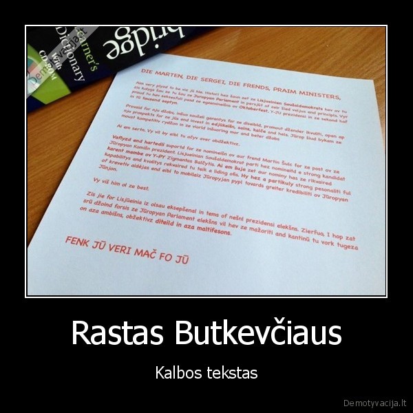 butkeviciaus, kalba,premjeras,kalba, angliskai