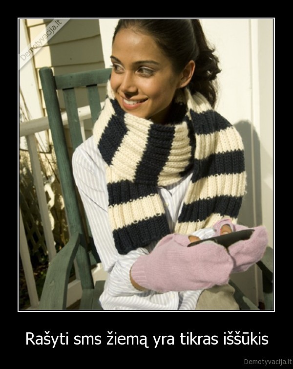 Rašyti sms žiemą yra tikras iššūkis