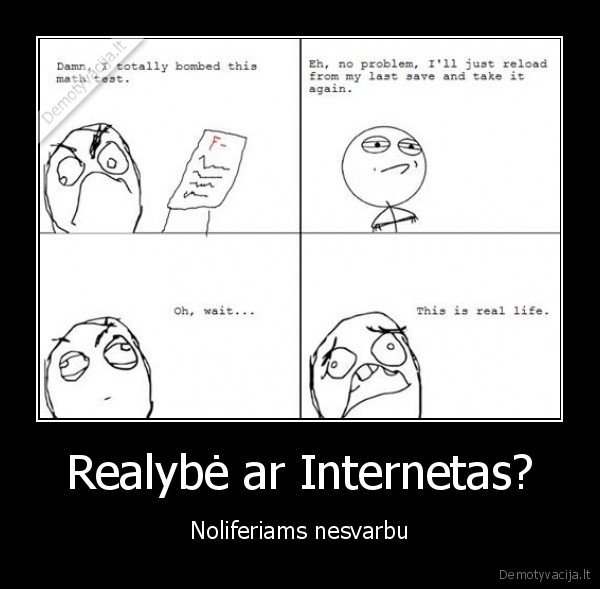 Realybė ar Internetas?