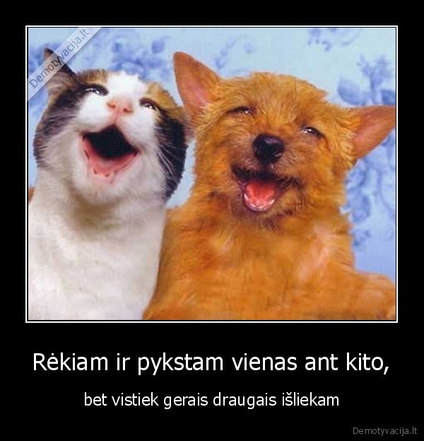 Rėkiam ir pykstam vienas ant kito,