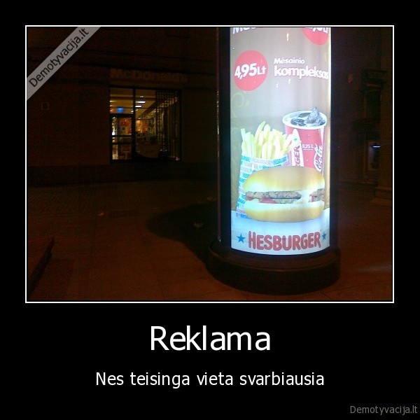 mcdonalds,hesburger,reklama,sprendimas