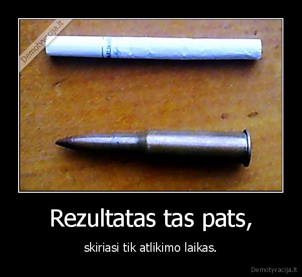 Rezultatas tas pats,