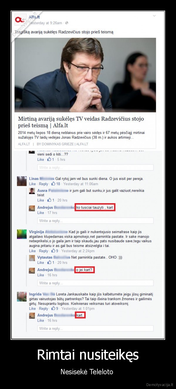 vytaras, radzevicius,naujiena,mirties, bausme