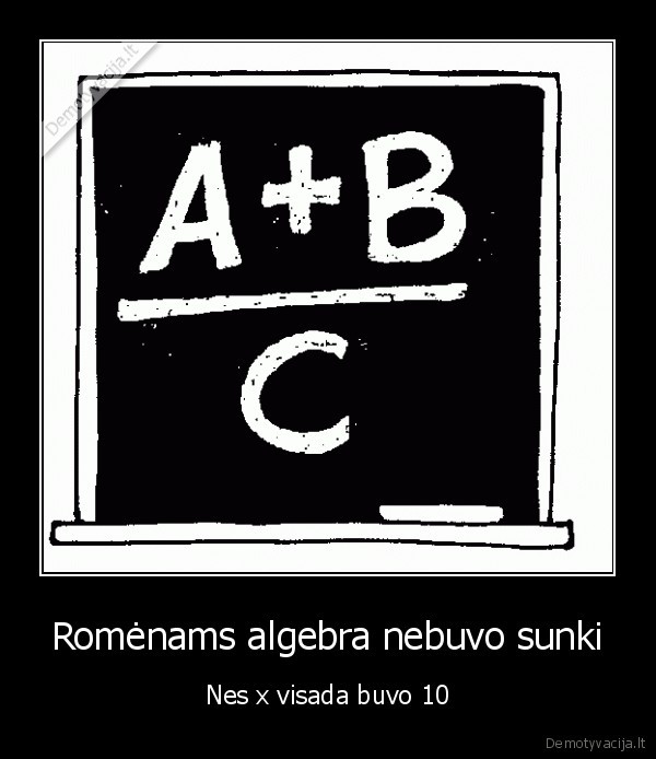 Romėnams algebra nebuvo sunki