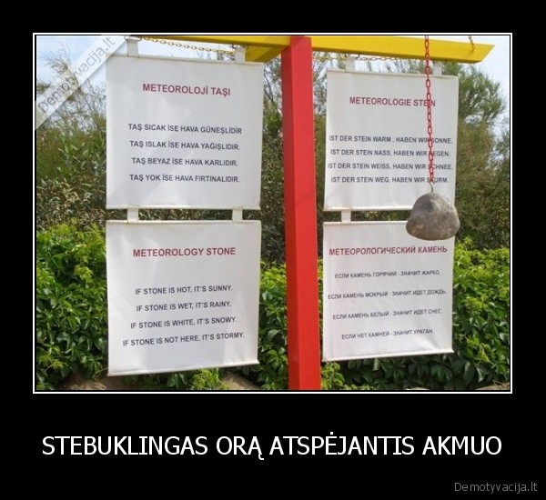 STEBUKLINGAS ORĄ ATSPĖJANTIS AKMUO