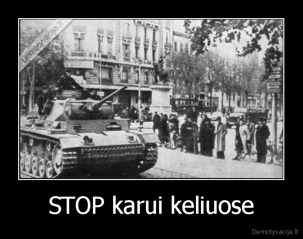 STOP karui keliuose