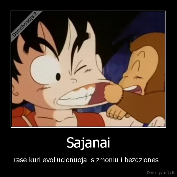 sajanai,dragon, ball,evoliucija