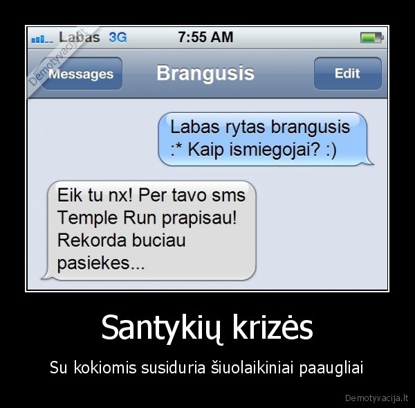 temple, run,sms, vaikinui,rytinis, sms