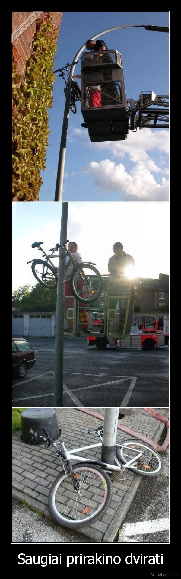Saugiai prirakino dvirati
