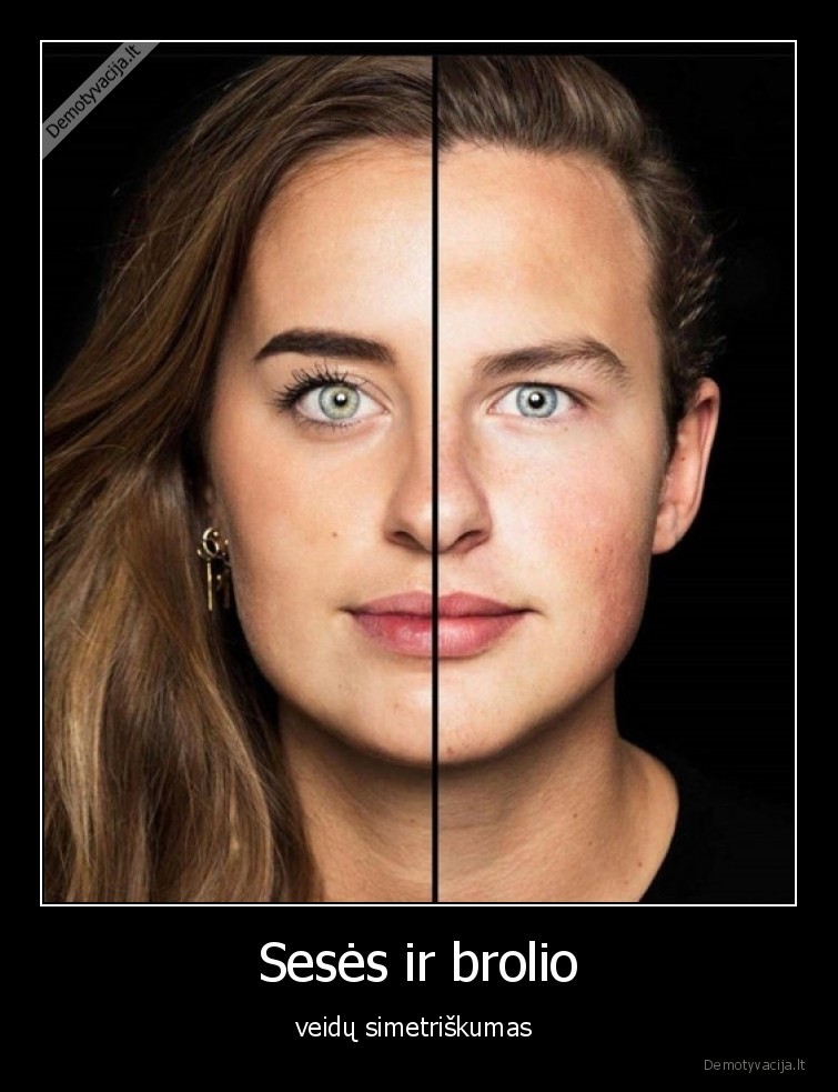 simetrija,simetriskumas,veidas,brolis,sese