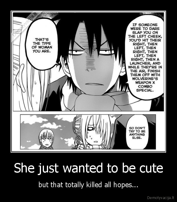 She just wanted to be cute