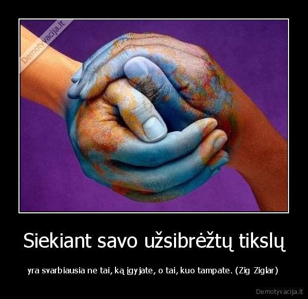 Siekiant savo užsibrėžtų tikslų