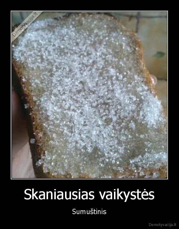 duona, su, cukrum,sviestas, su, cukrum