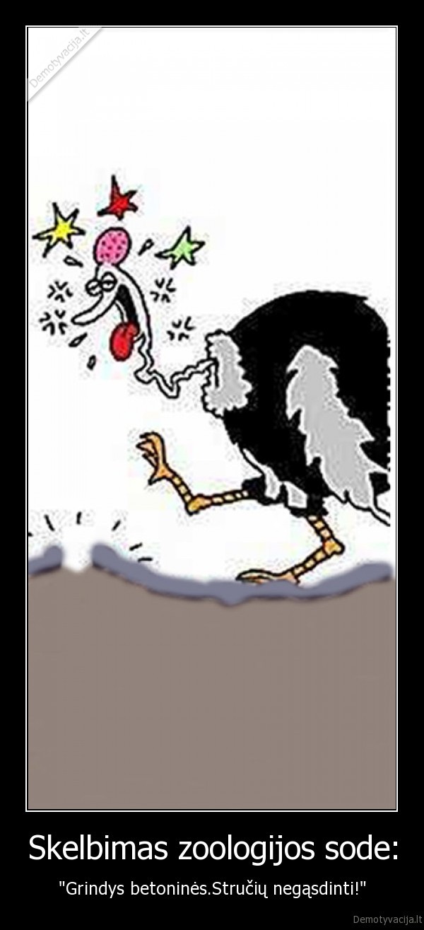 Skelbimas zoologijos sode: