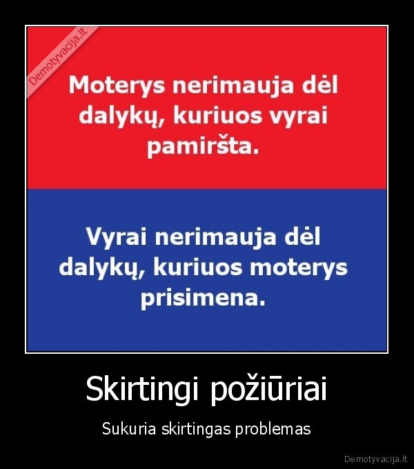 Skirtingi požiūriai