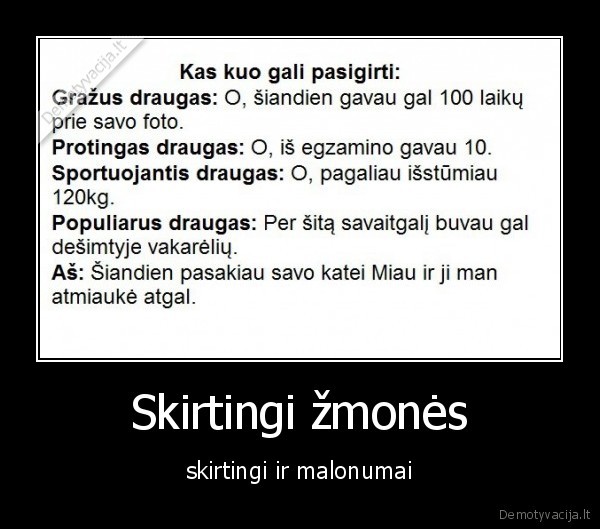 Skirtingi žmonės