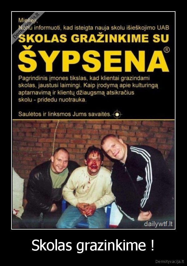 Skolas grazinkime !