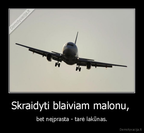 Skraidyti blaiviam malonu, 