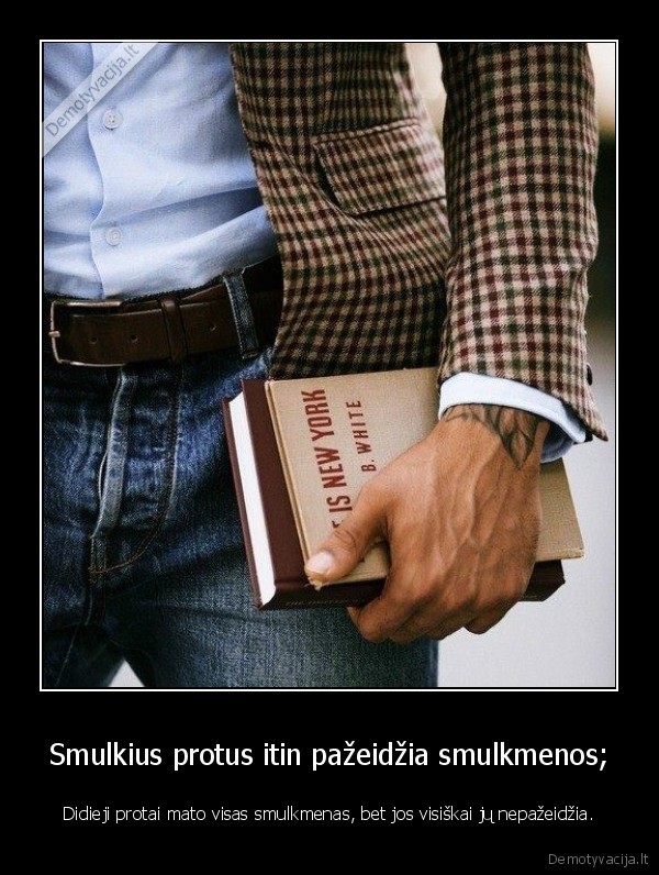 Smulkius protus itin pažeidžia smulkmenos;